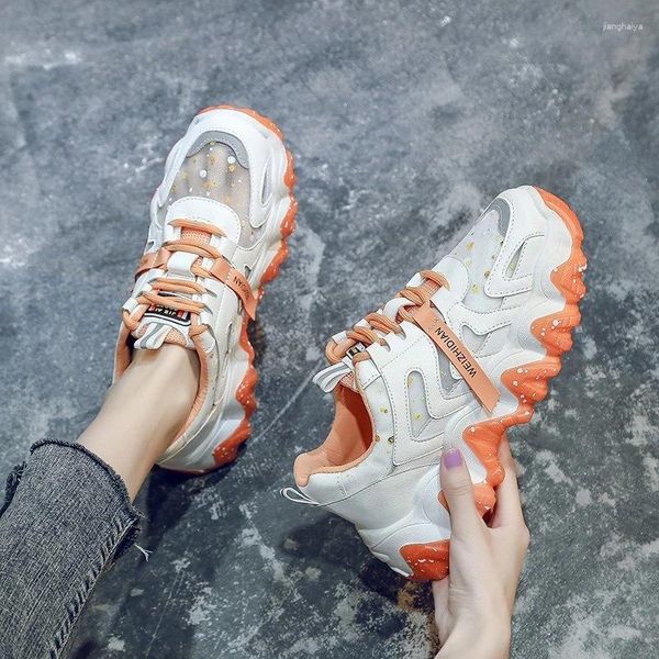 Fitness Shoes Woman Plataforma CHUNKY SNEAKERS FATHA LINKING Designers Brand Dad Dad Casual Besta de tênis feminino plus size