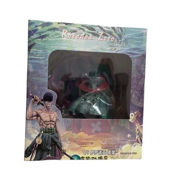 23cm Tek Parça Anime Figür GK Dream Roronoa Zoro Üç Bıçak Akış Çift Kafa PVC Model Kolye Heykel Garaj Kiti Oyuncak Bebek Hediyesi