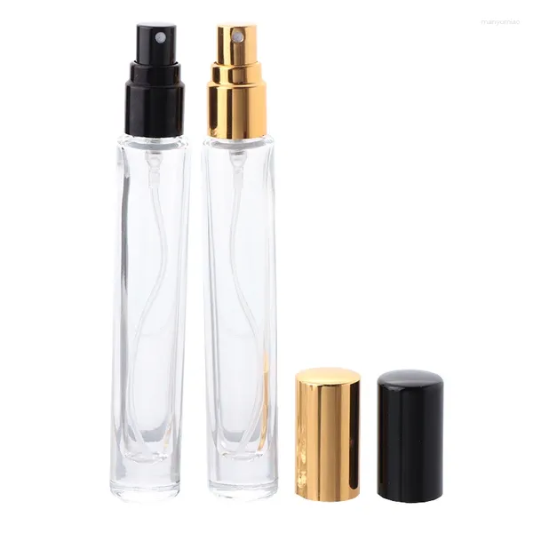 Speicherflaschen 10 ml Mini Tragbares transparentes Parfümflaschenspray Sprühfillbare kosmetische Probe Glasabfüllung leerer Behälter