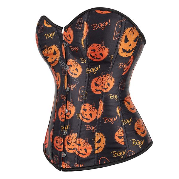 Corset top bustier women crann cranio di zucca in lingerie plus size burlesque costumi di Halloween in stile vintage sexy rosso 7xl xs