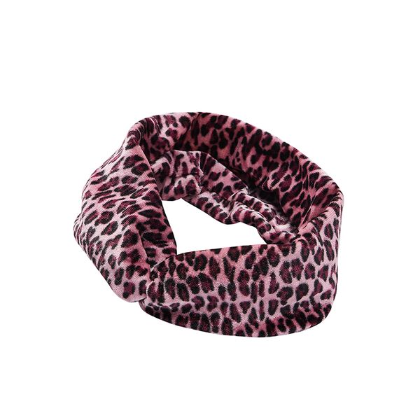 Frauen Leopard breite Kopfbänder Twist Criss Cross Haarbänder Boho Stirnbänder Elastische Haarbänder Training Turban Hair Accessoires