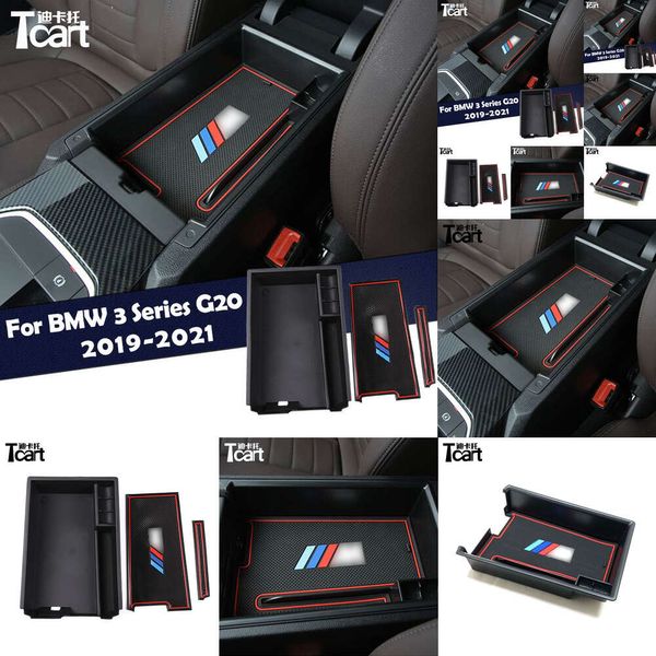 TCART Interior ARMREST Storage Box Organizer Case Container Bandey para novas séries 3 G20 2019 2020 2021 Acessórios