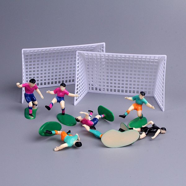 Новый 3STYLE 9PCS/SET SOCCE SOCCER Game Football Cake Topper Decor Model Football Party Happy Birthday Party Partic