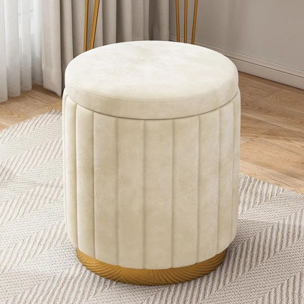 Panchina Light Luce Luxo Sgabello Round Sgabello Sgabello da letto Sgabello Sedia da vanity Girl Girl Ins Sgabelli Ottoman POUF POUF