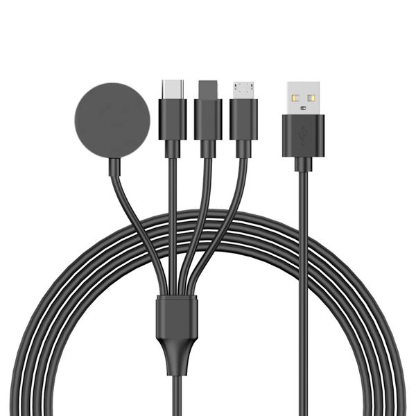 4 in 1 Micro USB Typ C Beleuchtung Magnetisches Ladekabel für die Apple Watch -Serie iPhone 14 12 11 Pro Max Samsung Ladekabel