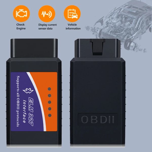 Mini OBDII Scanner ELM327 V2.1 Bluetooth Android Araba Teşhis Araç Kodu Okuyucu Aracı Android Protokoller Kod Aksesuarları