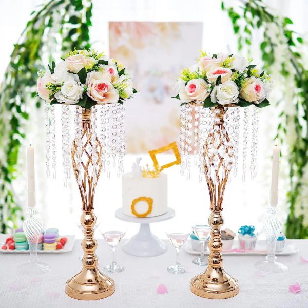 Yannew 2pcs Bolas de flores de casamento para peças centrais Creme de rosa artificial Bola de beijo de beijo floral Decores de mesa de festas de festas