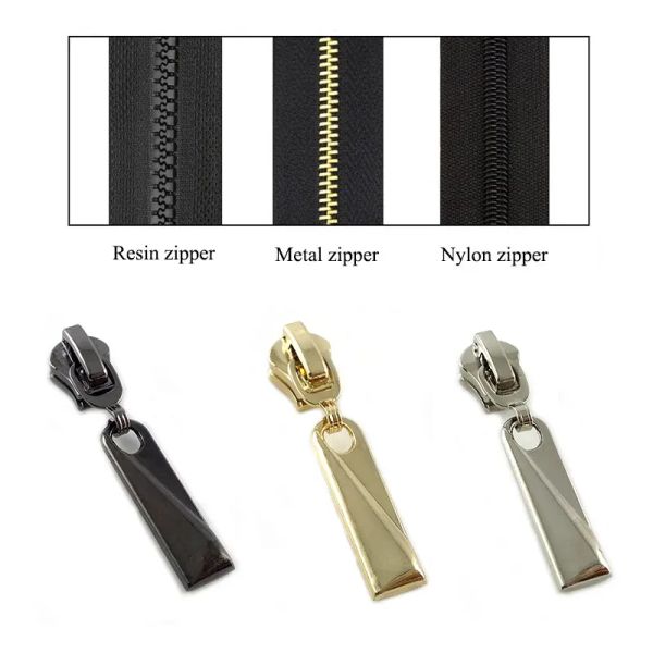 5## destacável Metal Auto Lock Zipper Cabeça Pincadeiras para zípers Sliders Zippers Kits de reparo Kits Zipper Tab DIY Acessórios de costura