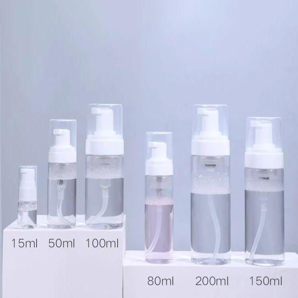 30 50 80 100 150 200 ml Bildschirmgedruckte Peeling Gesichtswaschflasche Schaumflasche Mousse Schaumflasche Schaum-Händedesinfektionsmittel Flasche