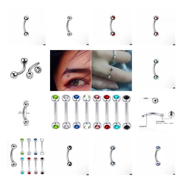 Nariz anéis pinos moda moda aço inoxidável ferradura falsa anel c clipe lip piercing garanhão para homens homens barra entrega je j dhq4k