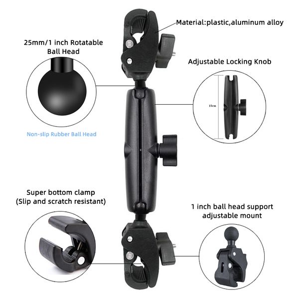 Motocicletta motociclette invisibile selfie stick monopod manometro staffa monte