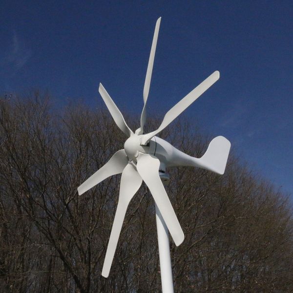 Фабрика Free Energy China Factory 6 Blades Windmills Wind Turbine Generator 4000W 12 В 24 В 48 В с контроллером заряда MPPT для домашнего использования