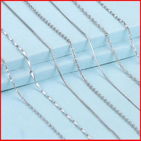 Ketten Y014 Fashion 925 Sterling Silber Halskette für Frauen Personalisierte Long Trendy Statement Metall Link Chain Choker