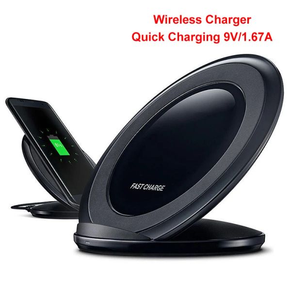 Chargers Samsung Qi Wireless Ladegerät Standard -Pad Fast Ladegerät für Galaxy S7 S6 Edge S23 S22 S21 S20 S10 S8 S9 Plus Note 20 Ultra 8 9 10+