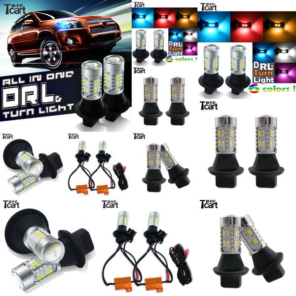 Opel Antara Corsa Senator için TCART LED DRL DRL Gündüz Çalışan Işık Ön Turn Sinyalleri Hepsi Bir