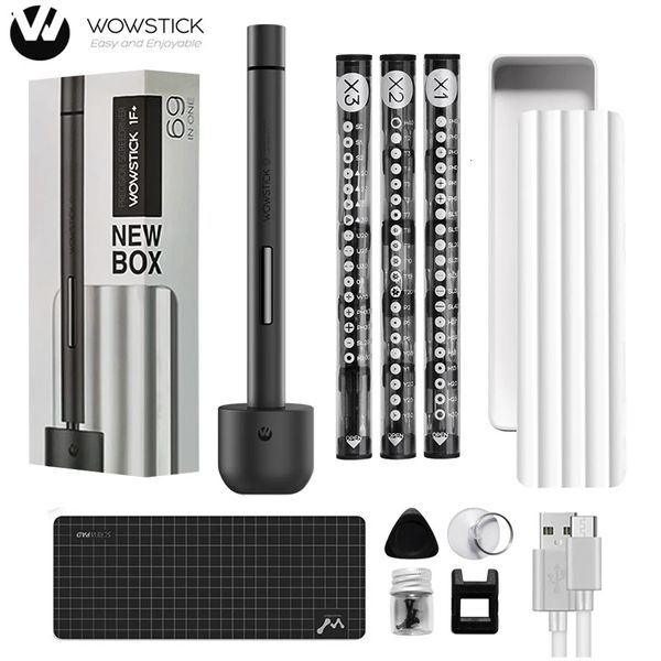 WOWSTICK 1F PRO 64 в 1 Электрический водитель отвертки беспроводной лития заряда лития светодиодного светодиода набор мощности 240402