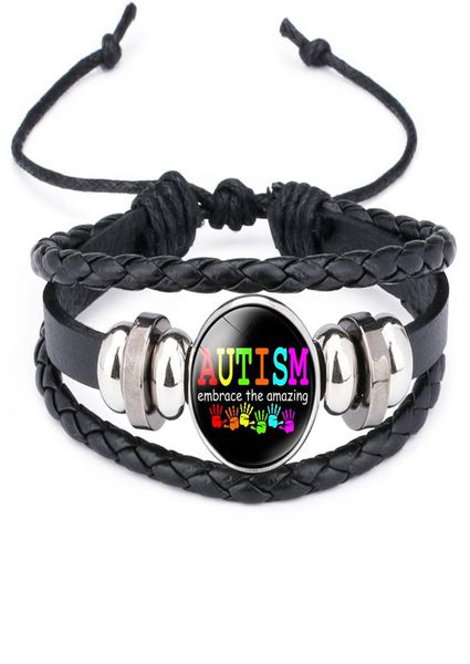 Nuovi bambini Autism Auteness Bracelets for Children Autism Boy Girl Charm Wrap Braggle Bangle Bangle Fashion Inspirational Jewelry77709371