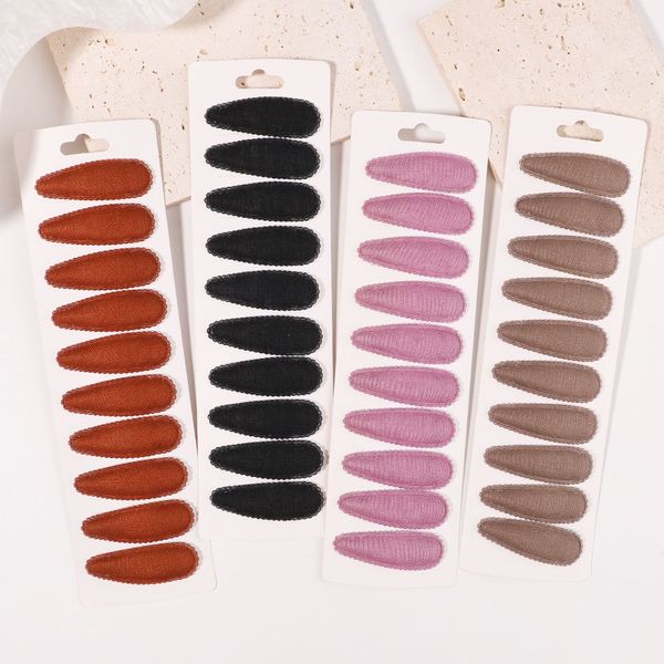 10 pezzi/set Women Women Solid Color Snap Hair Clips for Kids Girls Workcrop Shape Bb Clip Hairpins Barrettes Accessori per capelli all'ingrosso