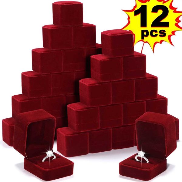 Ювелирные коробки красные бархатные кольцевые коробки ювелирные изделия украшения коробки подарки в форме сердца коробка Свадебное романтическое романтическое обручальное кольцо коробка оптом