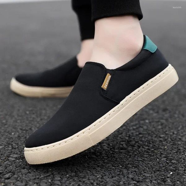 Scarpe casual primaverili ed estate oversize maschile in tela di seta ghiacciata uomo lazy slip-on board