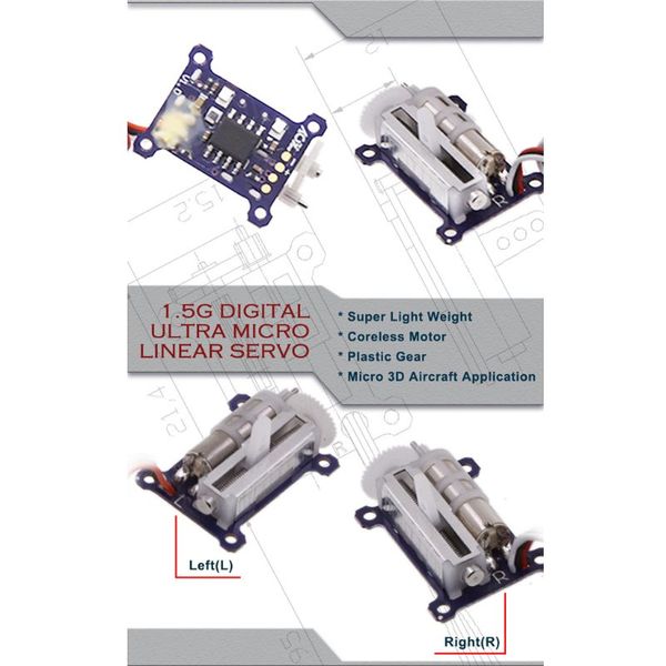 1.5g RC Modelo Plano de metal de metal linear serro