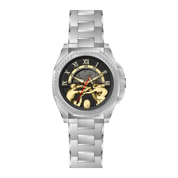 Нарученные часы Oblvlo Men Automatic Watch 42 -мм механические наручные часы Полово раскраска маслом. Цеблон 50 м Весполитное сапфировое зеркало