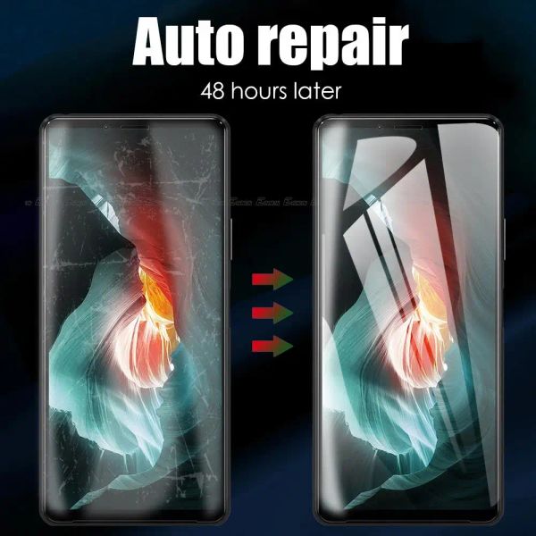 2pcs Hydrogel Film for Sony Xperia 1 5 10 Pro I II III IV Lite Protector de tela completa Filme macio Not Glass