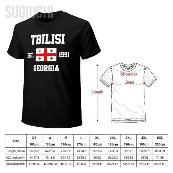 Bandeira patriótica Georgia Est.1991 Tbilisi Men Tshirt Tees T-shirt O-gola camisetas femininas Meninas roupas 100% algodão