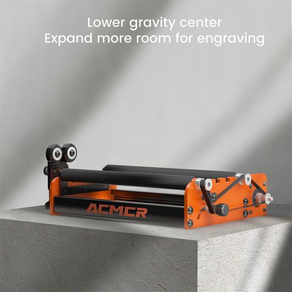 ACMER M2 ROLO ROLO ROLO DE ACMER Módulo Y-Axis Y Roller rotativo 360 ° Girando para Ortur Xtool Atomstack Laser Gravador