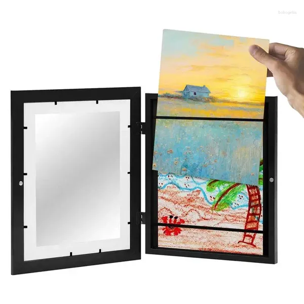 Frame per bambini Scuola d'arte per bambini opere d'arte in legno Organizzazione con cerniere per camera da letto per camino sala da pranzo