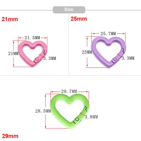 5pcs металлическая форма сердца кольцо открыто открытое кожа