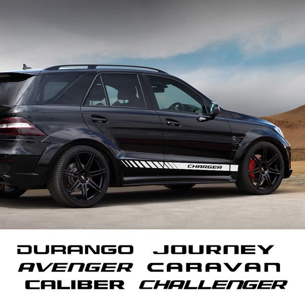 Adesivos laterais da porta do carro para Dodge Charger Calibre Challenger Journey Durango Caravan Dart Nitro Avenger Automotor Decalques