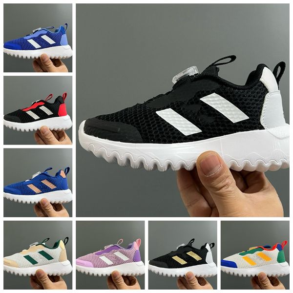 2024 Designer Sapatos atléticos de meninos baixos esportes de tênis meninas jovens tênis azul preto roxo multicolor Cherry para crianças