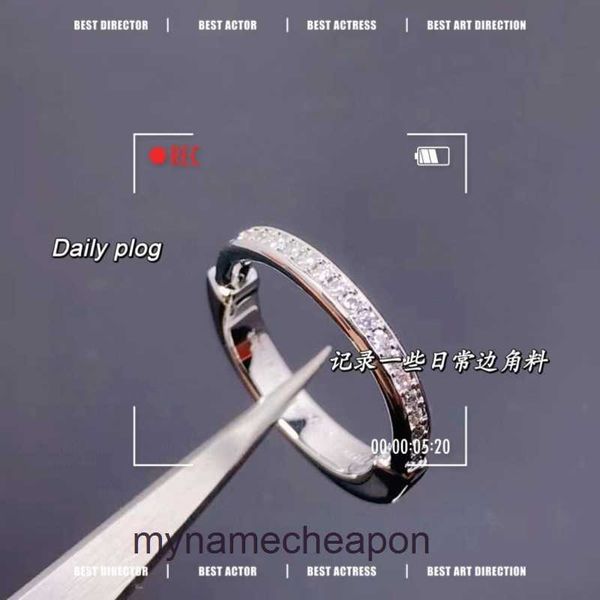 Anéis de designer de ponta Tifancy High Version Alta Casal Lasting Ring Ring Design Cool e Cool Style Versátil Ring Ring Wedding Ring Original 1: 1 com logotipo real