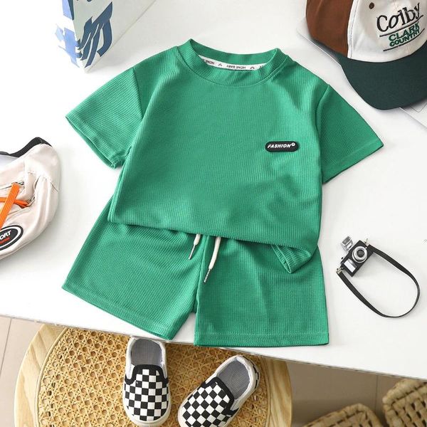 Наборы одежды 2024 Summer Cool Boys Set Sette Style футболка для футболки 2pcs костюм для детей 2-8 лет