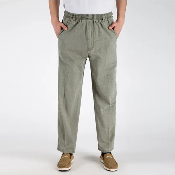 Herrenhosen Vintage Jeans Modegeschäft lässig Lange männliche elastische elastische, geradlinige formale Hose Lose Plus Size