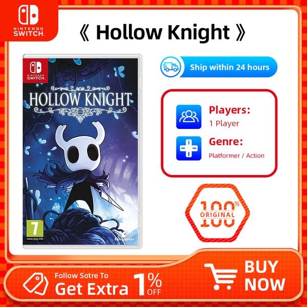 Nintendo Switch - Hollow Knight - Jogos Support Cartuction 11 Idiomas TV Modo de mão Handheld