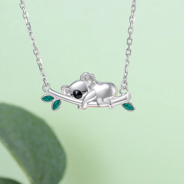 925 Sterling Silver Cute Animal Koala collana Koala Gioielli Fini di Natale Best Gift for Women Teen Girls Daughter Amici