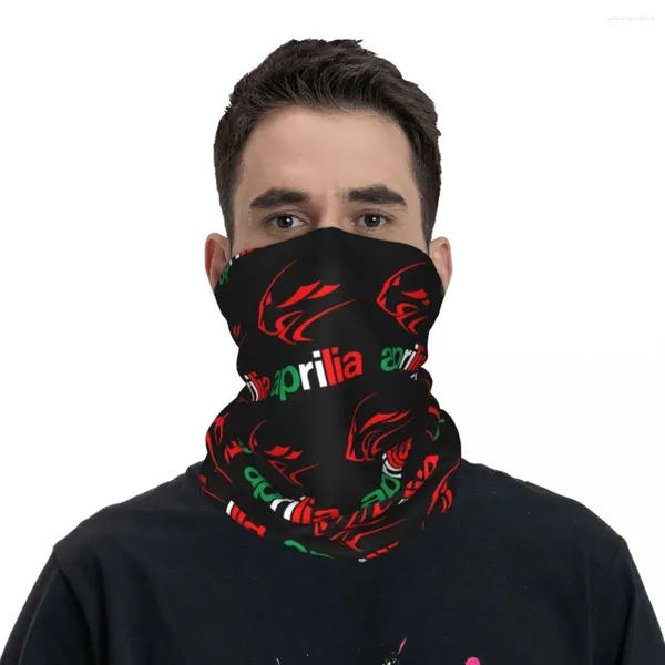 Schals Erwachsener Italien Sript Aprilia Motorrad Motorrad Bandana Merch Hals Giterin gedruckte Maske Schal Gesicht für Radsportwinddichte