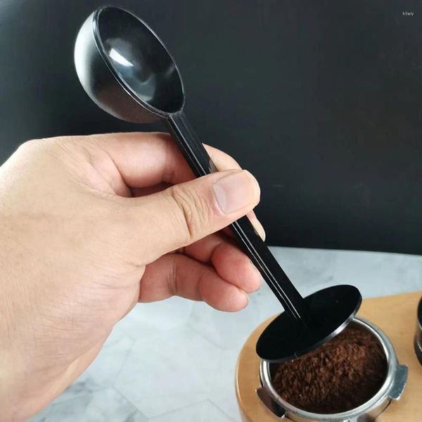 Kaffeeschaufel 2 in 1 Messbohnenlöffel Tamping Messung Espressomaschinenpulver Küchenwerkzeug Tropfenschiff