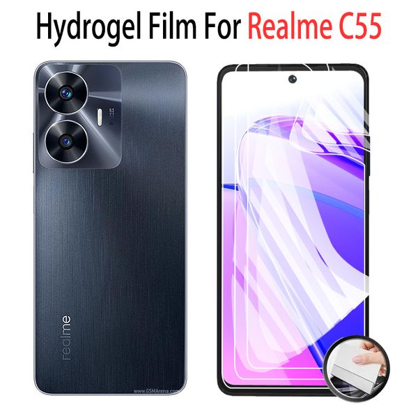 Film per idrogel per il Realme C55 Protettore dello schermo Realmi C55 Film soft trasparente Realmec55 Realmy C55 Smartphone Curved Safety Hidrogel Real Me C55 Not Glass