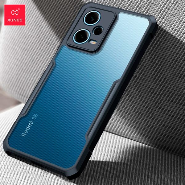 Caso Xundd para Redmi Nota 12 Pro Nota 12 Pro+ mais 12 4g 5g 12 Case turbo Airbag à prova de choque de traseiro padrão Tampa de telefone transparente