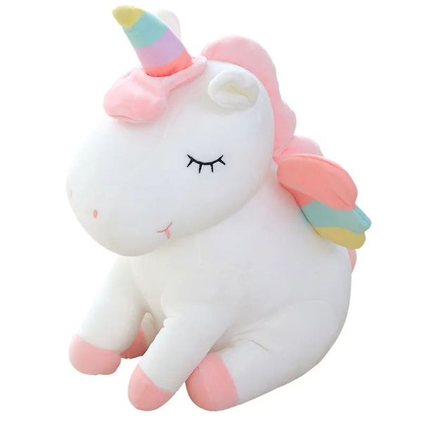 Pembe Dolgulu Hayvan Moda Sevimli Unicorn Peluş Oyuncak Hediyeler için Toptan Peluş Oyuncaklar Ücretsiz Örnek Özel Üretici