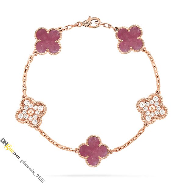 Van Clover Armband Diamant 18K Gold Schmuck Luxusdesigner Armband für Frauen Titanstahl Stahl Gold nicht verblassen, nicht allergisch, Geschäft/21890787