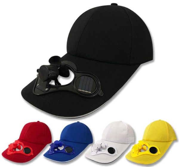 Güneş enerjisi fan şapka snapbacks serinleme serin golf beyzbol yürüyüş balıkçılık açık kap9401147