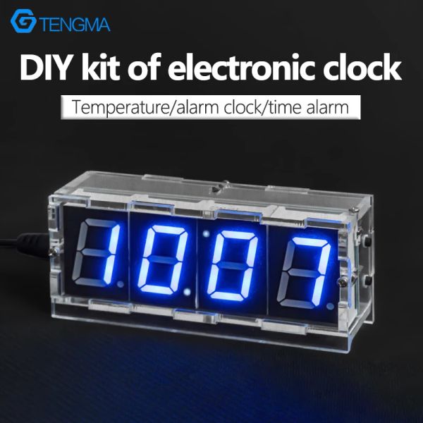 Digitalem Clock -Kit, optischer Steuerwagen, Stundenalarm, Einzelchip -Computer, elektronische Uhr, Schweißteile von Schweißteilen