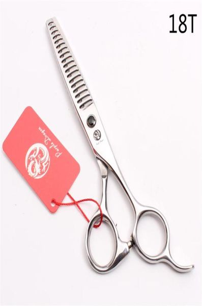 6039039 JP 440C Dragão roxo vende uma tesoura de cabelo humano profissional Scissors Scissors Scissors 18 dentes THI2391717