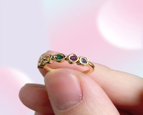 2022 Neue Bandringe ästhetischer Schmuck Mavel Infinity Stones Ring für Frauen Paar Ringfinger Sets mit Logo Geburtstagsgeschenke 160779c015821825