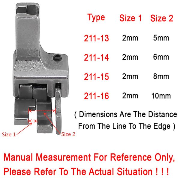 Pé de pressionador com compensação dupla com guia para fazer bolso de pocket stop Foot Acessórios para máquinas de costura industrial