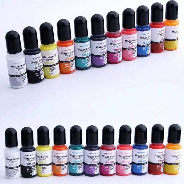 12 colori da 10 ml di gesso in gemme di getto di pigmento tintura in gesso fatto a mano Craft a mano che crea colorante concentrato colorante Gypsum Colore in polvere